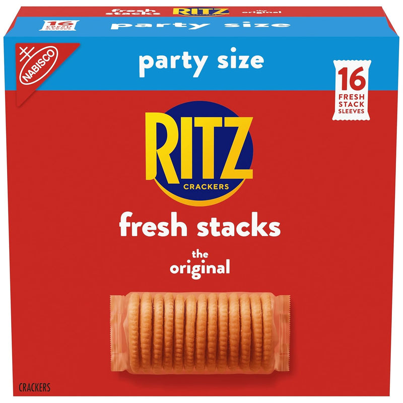 RITZ Fresh Stacks Original Crackers. Party Size. Travel Snacks. 23.7 oz (16 Multi Snack Packs)