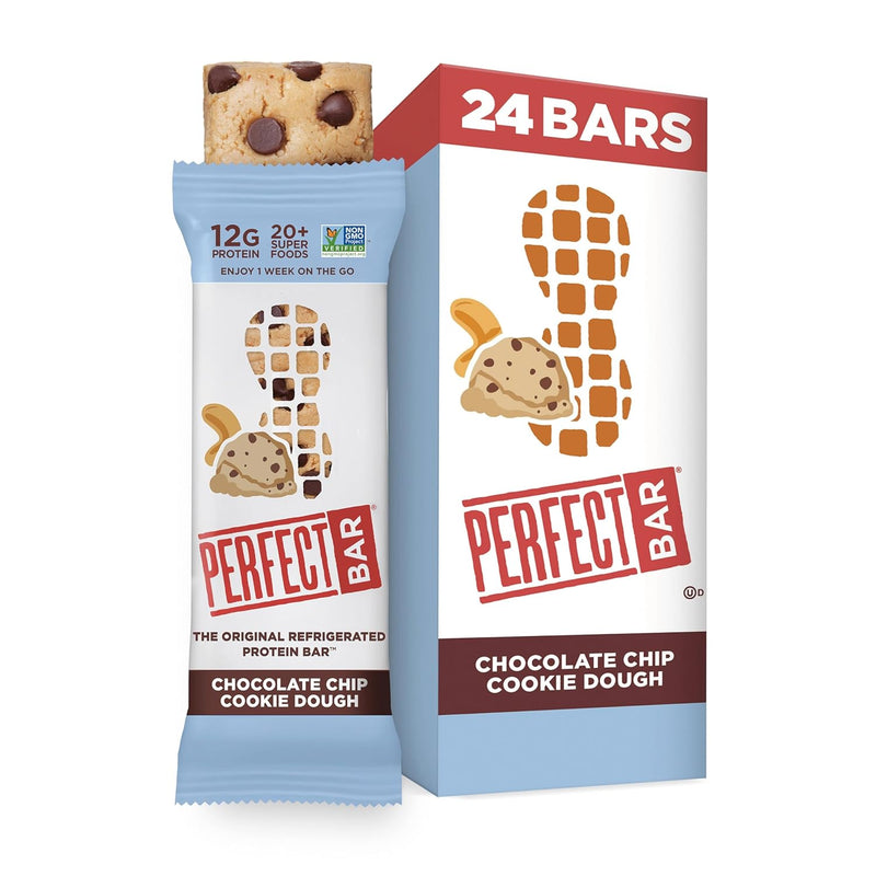 Perfect Bar. Chocolate Chip Cookie Dough Protein Bar. Sports Nutrition Protein Bars. Gluten Free Protein Bars. Soy Free Protein Bars. Non GMO. No Sugar Alcohols. 2.2 Ounce Bar. 24 Count